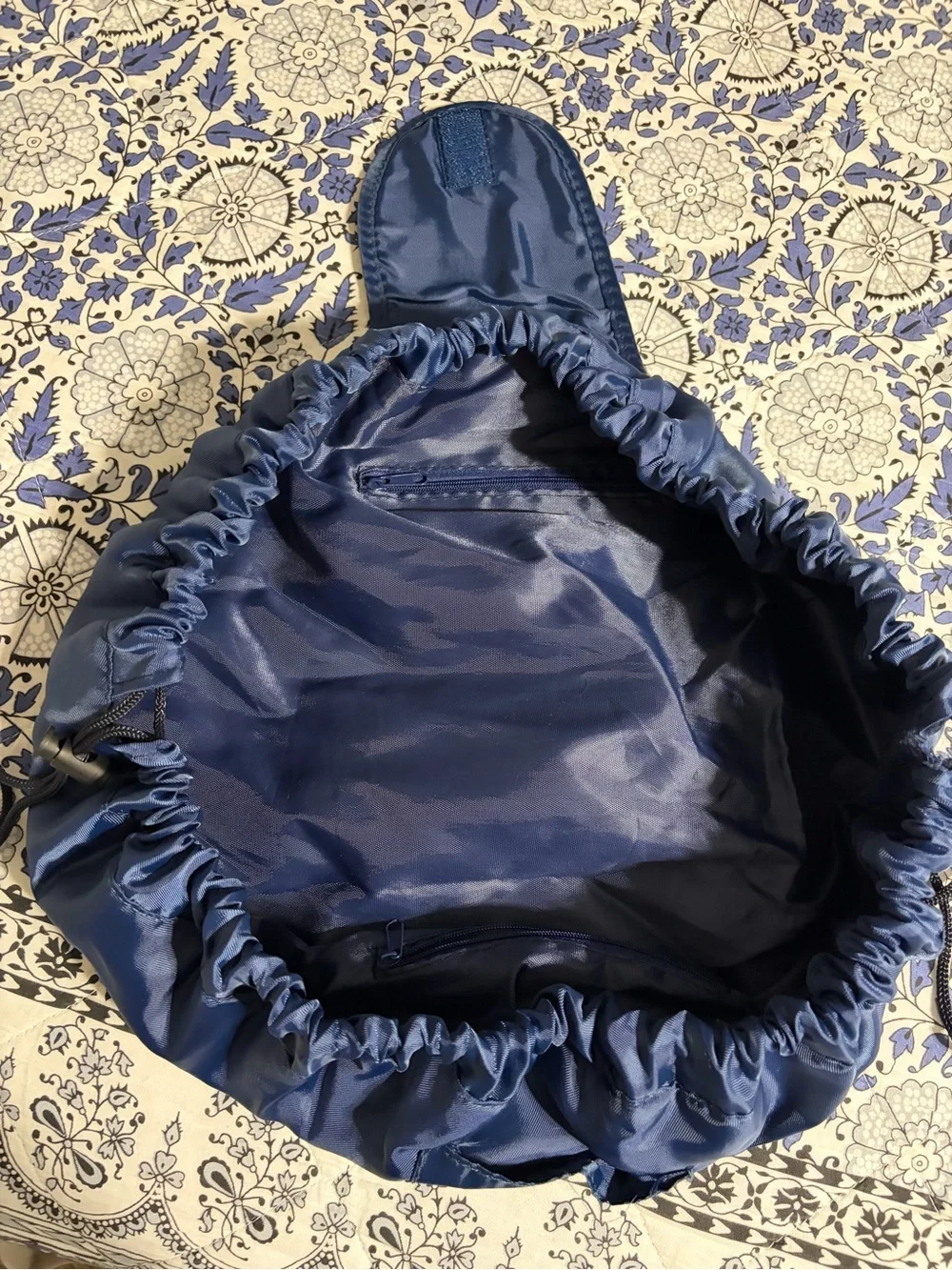 NWOT Navy Satin Drawstring Cosmetic Pouch - Women Bags versatile space saver